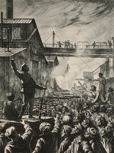The July Days in Petrograd: machine-gunners call upon the Putilov workers to support the action against the provisional government by Pavel Alexandrovich Shillingovsky